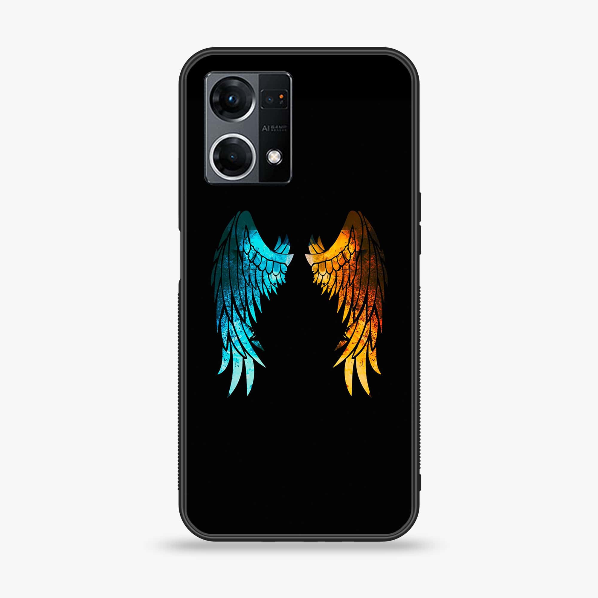 Oppo F21 Pro 4G Angel Wings 2.0 Series  Premium Printed Glass soft Bumper shock Proof Case