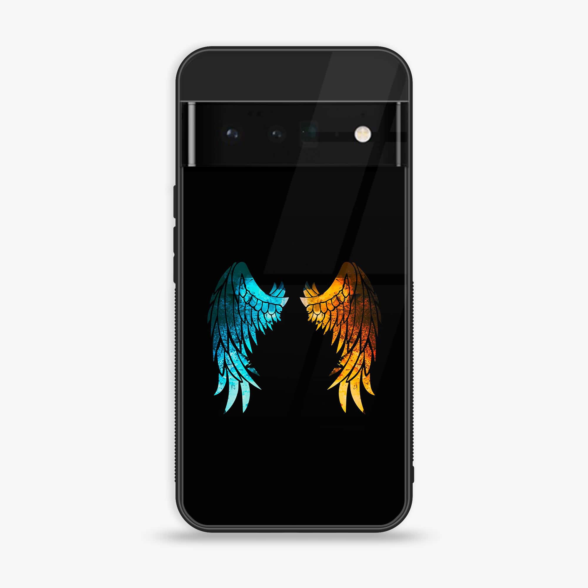 Google Pixel 6 - Angel Wings 2.0 Series - Premium Printed Glass soft Bumper shock Proof Case