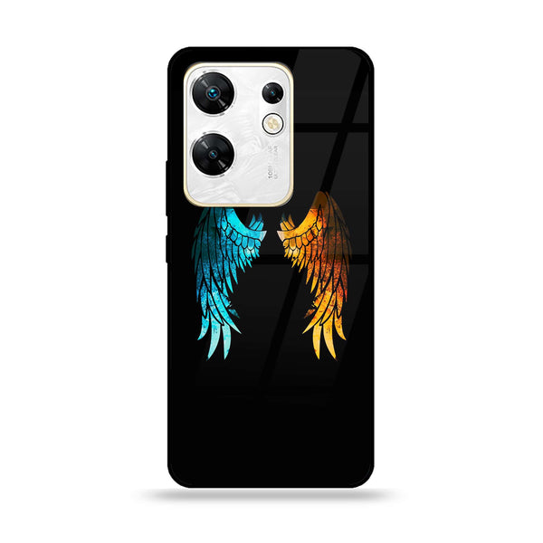 Infinix Zero 30 4G - Angel Wings 2.0 Design 8- Premium Printed Glass soft Bumper shock Proof Case CS-11671