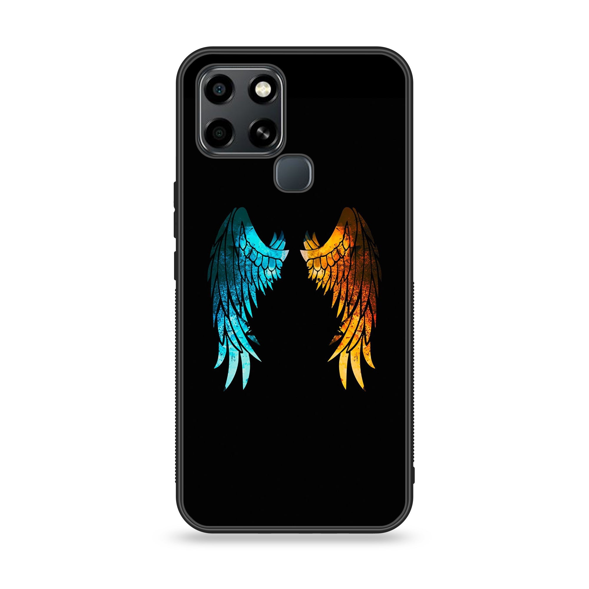 Infinix Smart 6 HD - Angel Wings 2.0 Series - Premium Printed Glass soft Bumper shock Proof Case