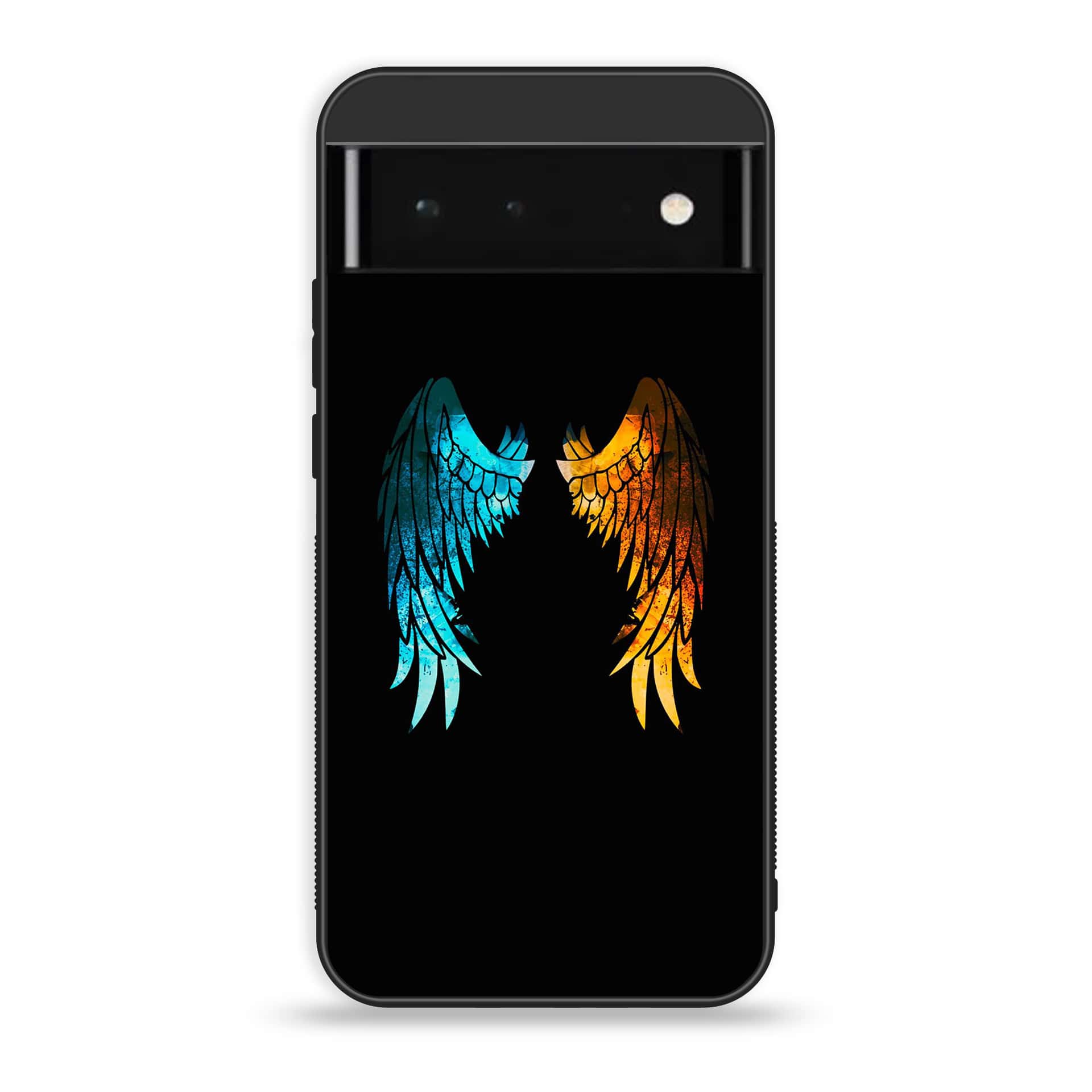 Google Pixel 6 Pro- Angel Wings 2.0 Series - Premium Printed Glass soft Bumper shock Proof Case