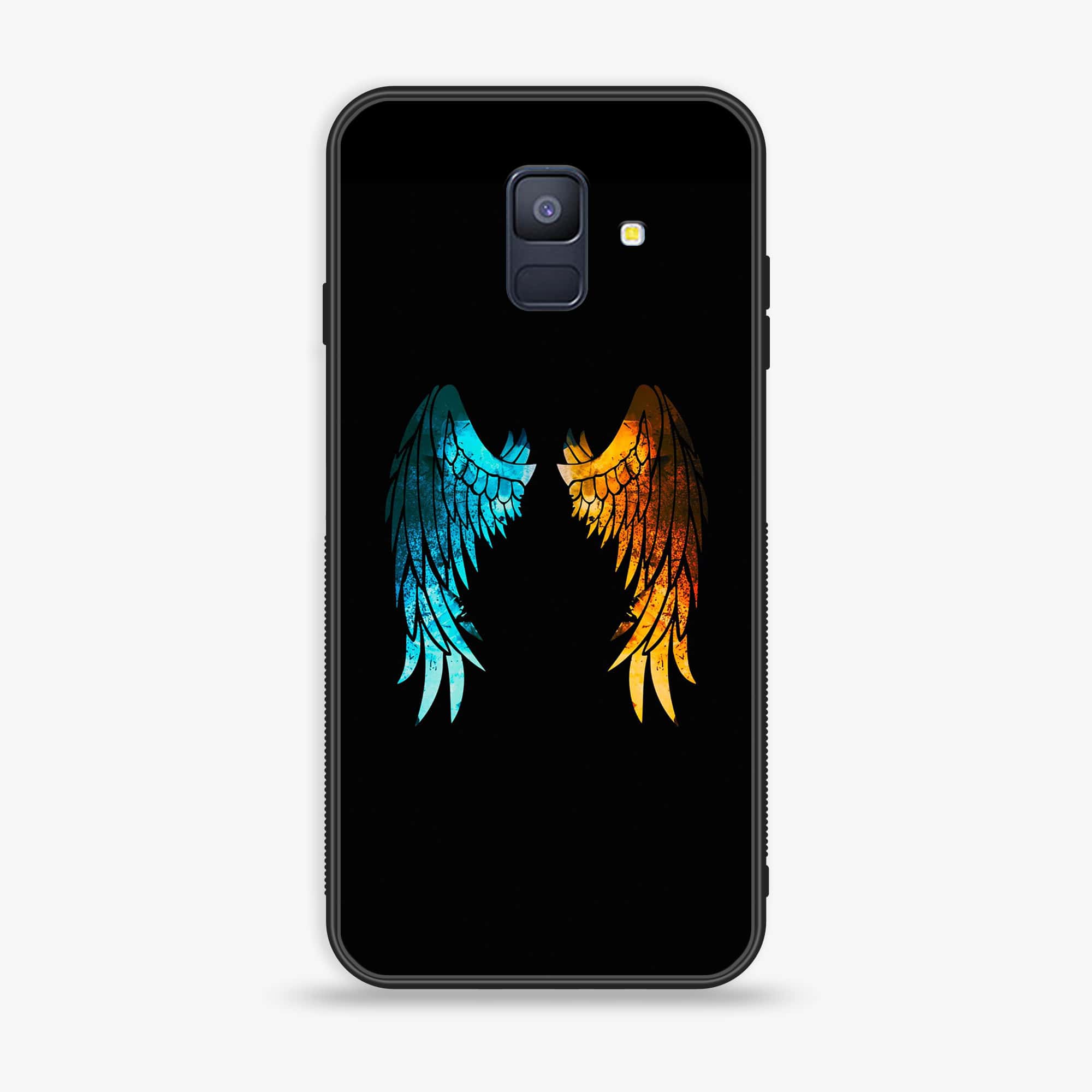 Samsung Galaxy A6 (2018) - Angel Wings 2.0 Series - Premium Printed Glass soft Bumper shock Proof Case