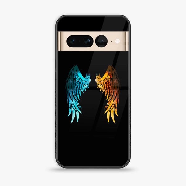 Google Pixel 7 Pro - Angel Wings 2.0 Design 8 - Premium Printed Glass soft Bumper shock Proof Case CS-19931