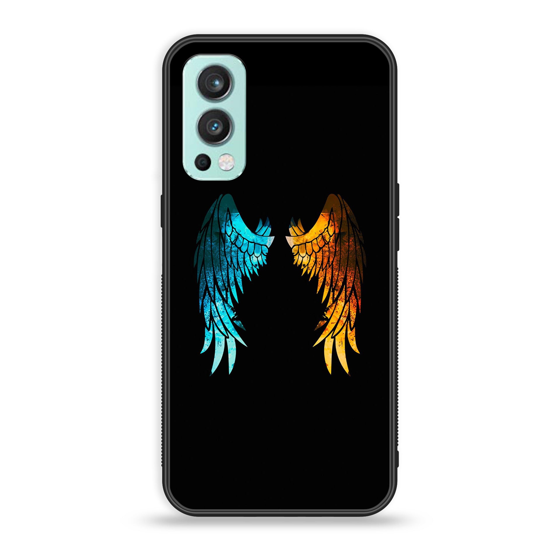 OnePlus Nord 2 5G - Angel Wings 2.0 Series - Premium Printed Glass soft Bumper shock Proof Case