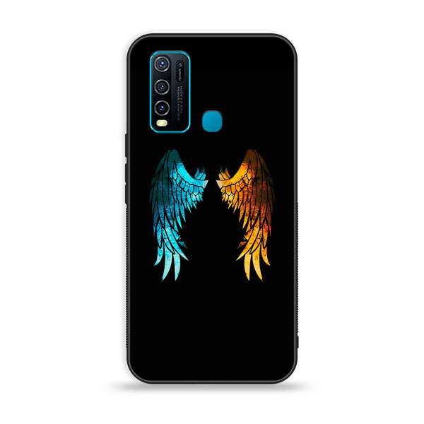 Vivo Y30 - Angel Wings 2.0 Design 8 - Premium Printed Glass soft Bumper shock Proof Case CS-22190