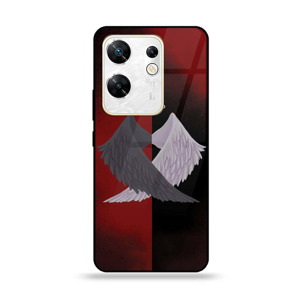 Infinix Zero 30 4G - Angel Wings 2.0 Design 7 - Premium Printed Glass soft Bumper shock Proof Case CS-15433