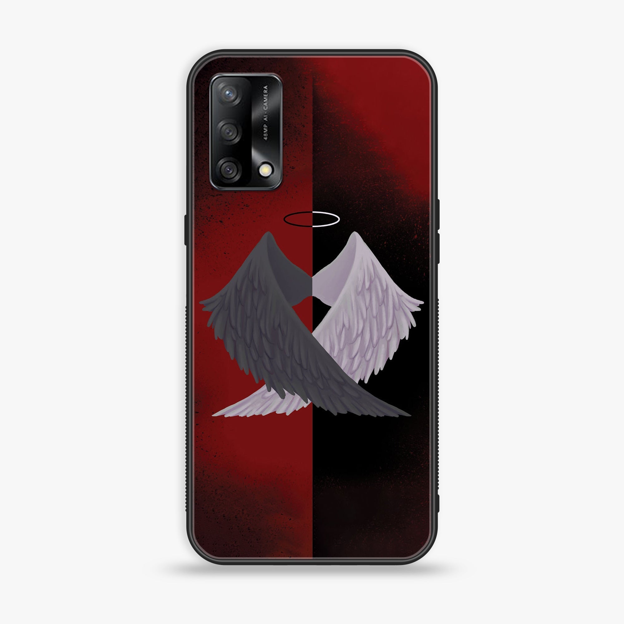 Oppo F19s - Angel Wings 2.0 Series - Premium Metal Printed soft Bumper shock Proof Case