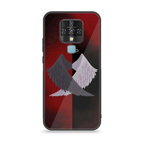 Tecno Camon 16 - Angel Wings 2.0 Design 7- Premium Printed Glass soft Bumper shock Proof Case CS-12964 CS-12974