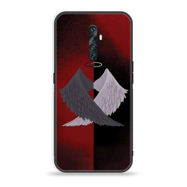 OPPO Reno 2f/ 2z - Angel Wings 2.0 Design 7 - Premium Printed Glass soft Bumper shock Proof Case CS-14466