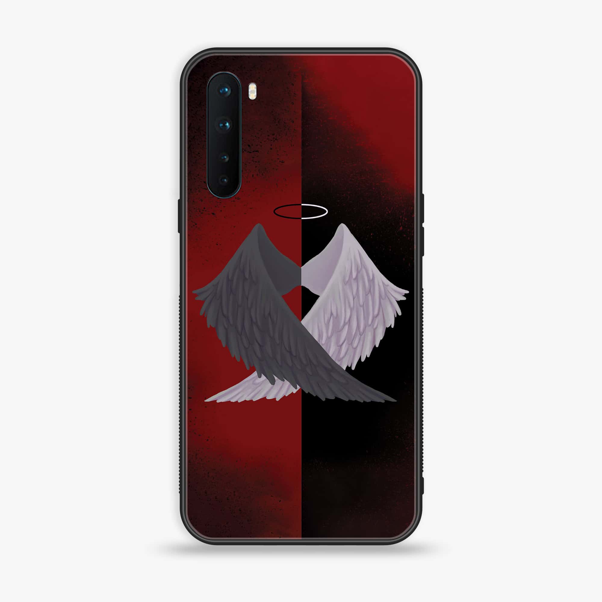 OnePlus Nord - Angel Wings 2.0 Series - Premium Printed Glass soft Bumper shock Proof Case