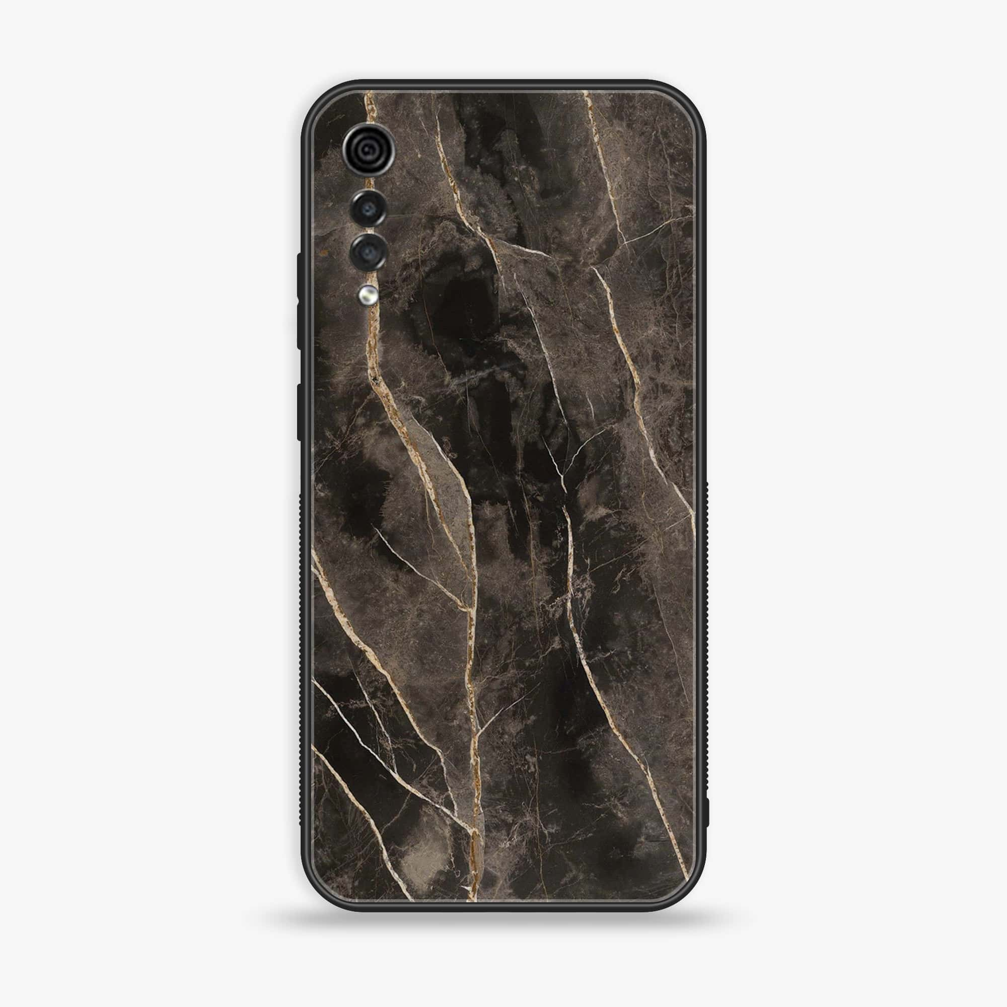 LG Velvet - Black Marble V 2.0 Series - Premium Printed Glass soft Bumper shock Proof Case