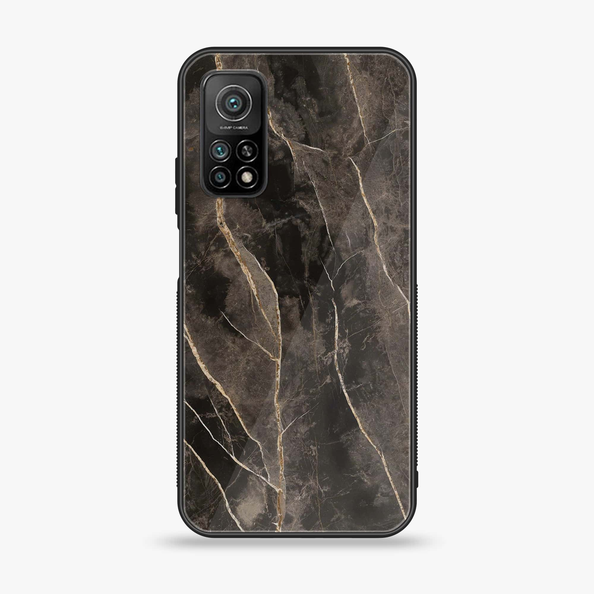 Xiaomi Mi 10T Black Marble V 2.0 Series Premium Printed Glass soft Bumper shock Proof Case