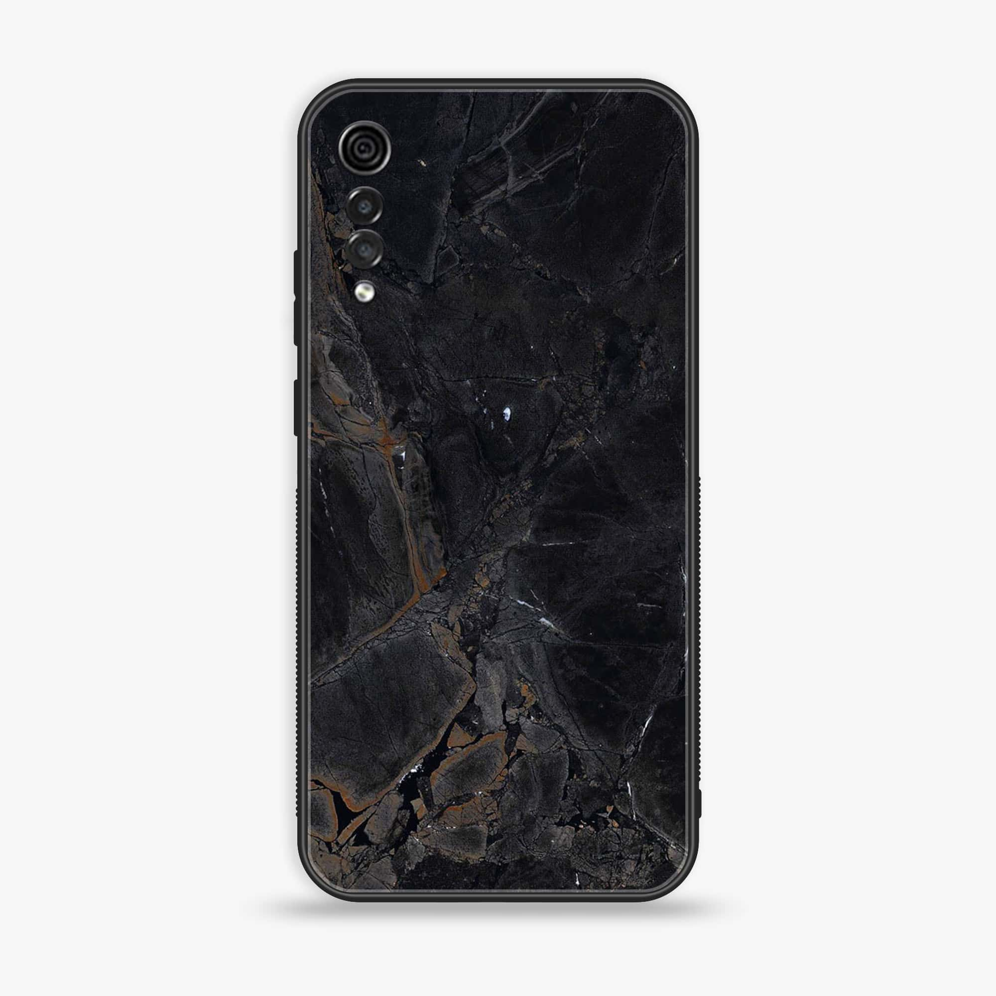 LG Velvet - Black Marble V 2.0 Series - Premium Printed Glass soft Bumper shock Proof Case