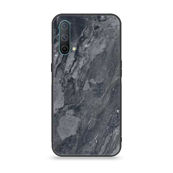 OnePlus Nord CE 5G - Black Marble V 2.0 - Premium Printed Glass soft Bumper shock Proof Case