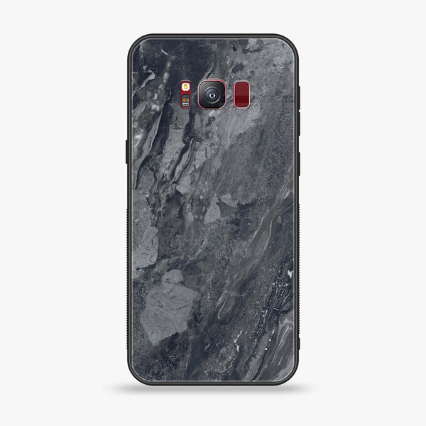 Galaxy S8 Plus - Black Marble V 2.0 Design 1 - Premium Printed Glass soft Bumper shock Proof Case CS-18112