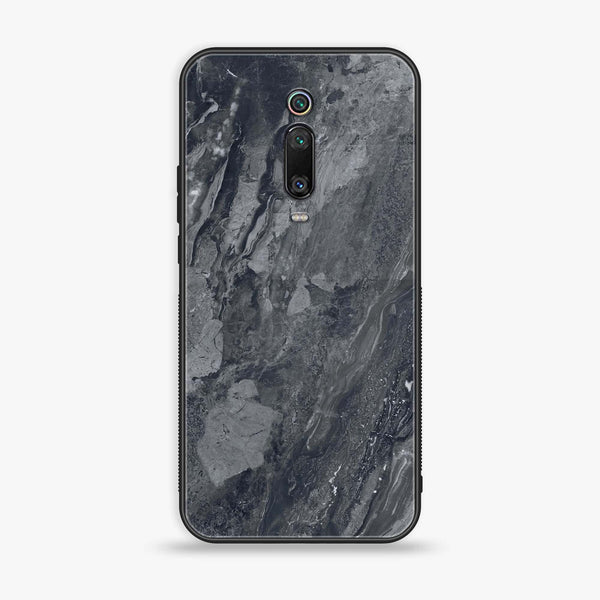 Xiaomi Mi 9T - Black Marble V 2.0 Series - Premium Printed Glass soft Bumper shock Proof Case