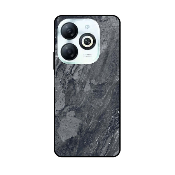 Tecno Spark 20C - Black Marble V 2.0 Design 1  - Premium Printed Glass soft Bumper shock Proof Case CS-8702