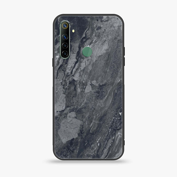 Realme 6i Black Marble V 2.0 Series Premium Printed Glass soft Bumper shock Proof Case