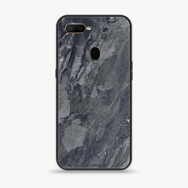 OPPO A5s - Black Marble V 2.0 Series - Premium Printed Glass soft Bumper shock Proof Case