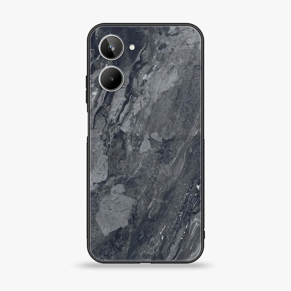 Realme 10 4G - Black Marble V 2.0 Series - Premium Printed Glass soft Bumper shock Proof Case