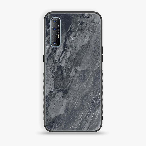 Oppo Reno 3 Pro 5g - Black Marble V 2.0 Series - Premium Printed Glass soft Bumper shock Proof Case