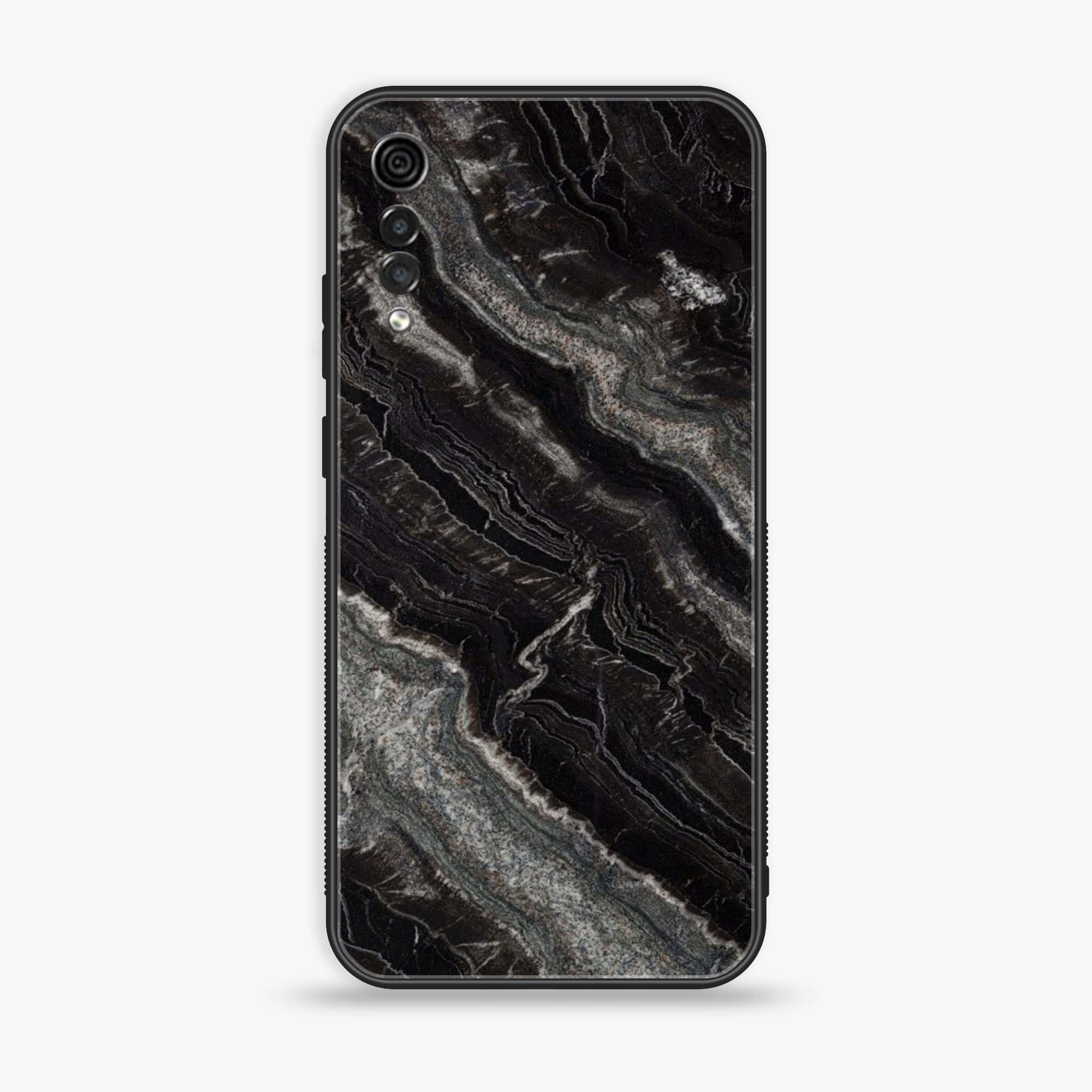 LG Velvet - Black Marble V 2.0 Series - Premium Printed Glass soft Bumper shock Proof Case