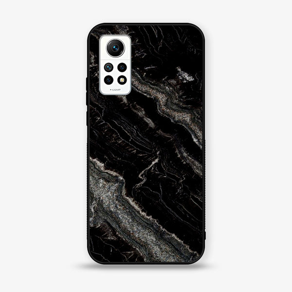 Xiaomi Redmi Note 12 Pro - Black Marble V 2.0 Design 9 - Premium Printed Glass soft Bumper shock Proof Case CS-17935