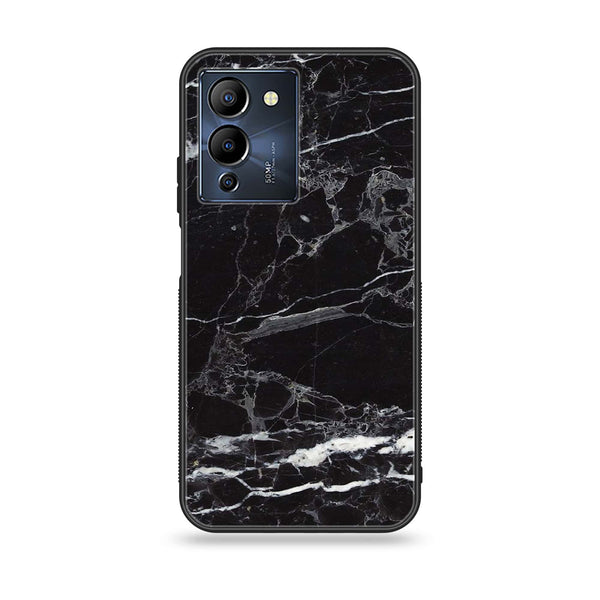 Infinix Note 12 G96 Black Marble V 2.0 Design 8 Premium Printed Glass soft Bumper shock Proof Case CS-20509