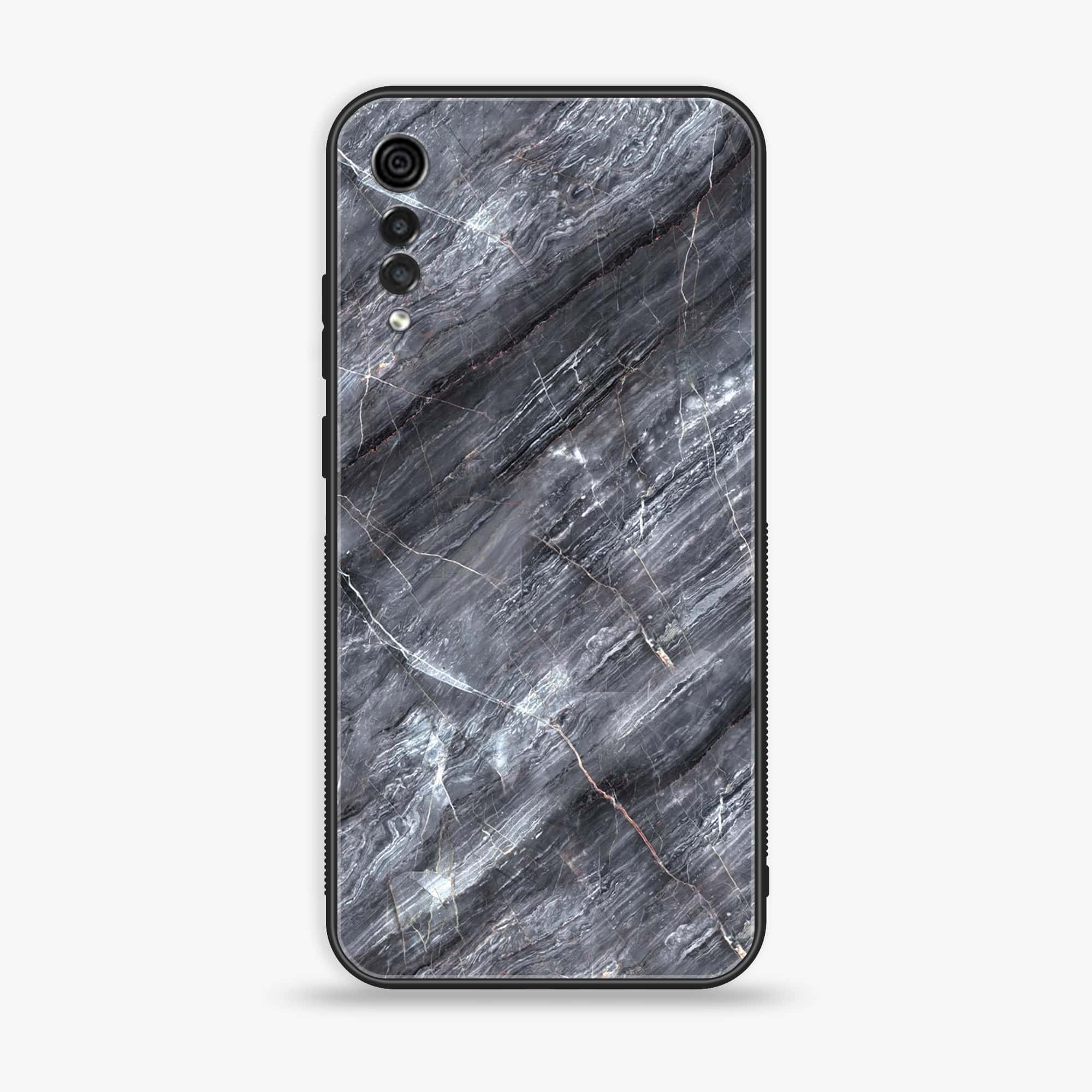 LG Velvet - Black Marble V 2.0 Series - Premium Printed Glass soft Bumper shock Proof Case