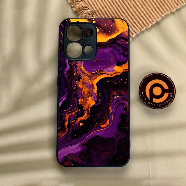 Oppo A6 Pro - Liquid Design 7 - Premium Metal Printed Soft Bumper Shock Proof Case