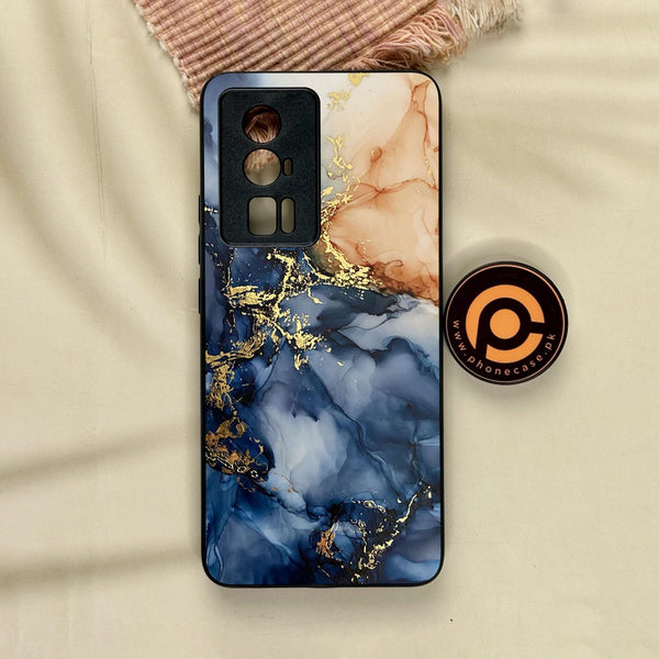 Xiaomi Redmi K60 Pro - Blue Marble Design 9 - Premium Metal Printed Soft Bumper Shock Proof Case