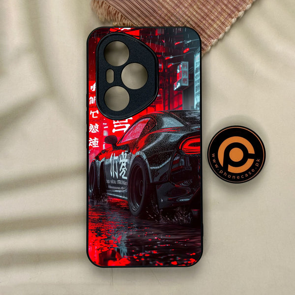 Honor 400 Pro - Tokyo Dark Night Racing Car - Premium Metal Printed Soft Bumper Shock Proof Case