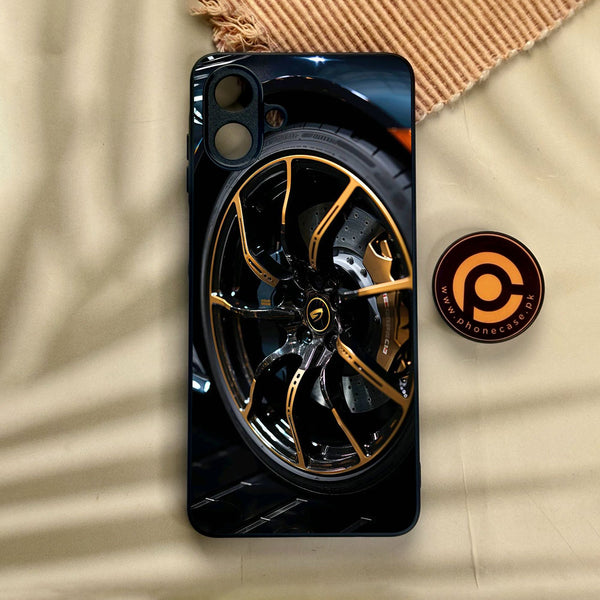 Samsung Galaxy A07 - Racing Car Red Blade Rim - Premium Metal Printed Soft Bumper Shock Proof Case