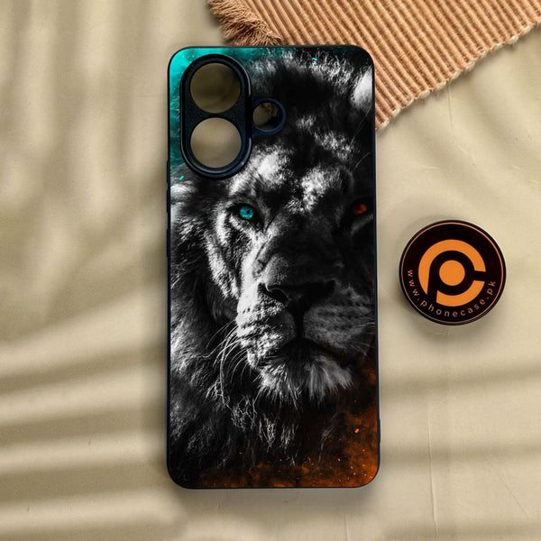 Vivo V60 Lite  - Tiger Design 3 - Premium Metal Printed Soft Bumper Shock Proof Case