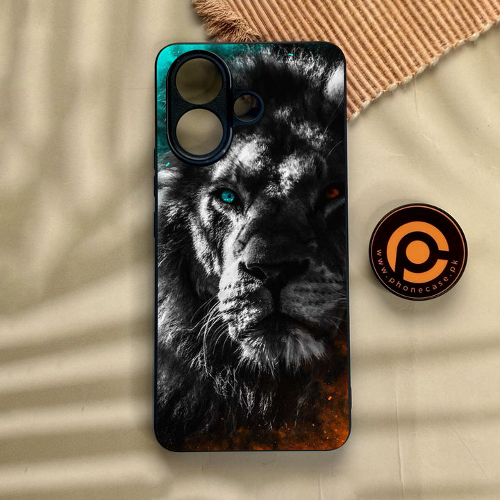 Vivo V60 Lite  - Tiger Design 3 - Premium Metal Printed Soft Bumper Shock Proof Case