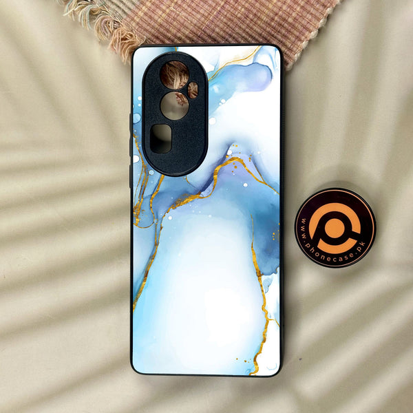 Oppo Reno 10 Pro Plus - Blue 2.0 Design 6 - Premium Metal Printed Soft Bumper Shock Proof Case