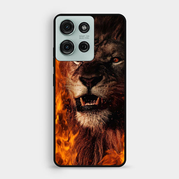 Motorola Moto G75 - Tiger Design 2 - Premium Metal Printed Soft Bumper Shock Proof Case