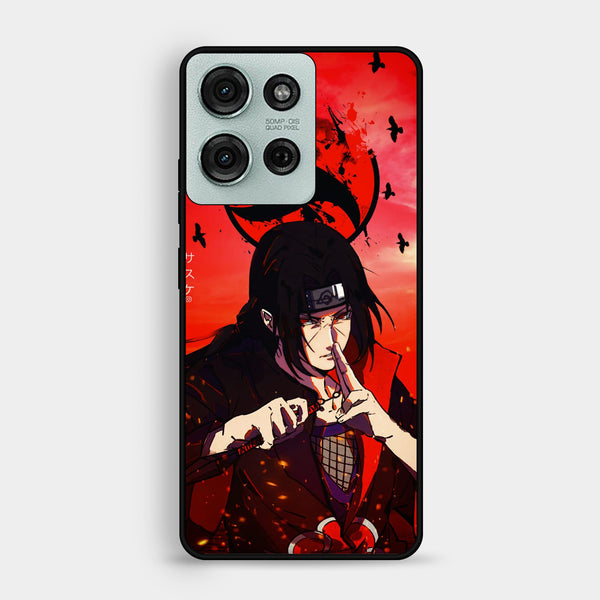 Motorola Moto G75 - Uchiha Itachi - Premium Metal Printed Soft Bumper Shock Proof Case