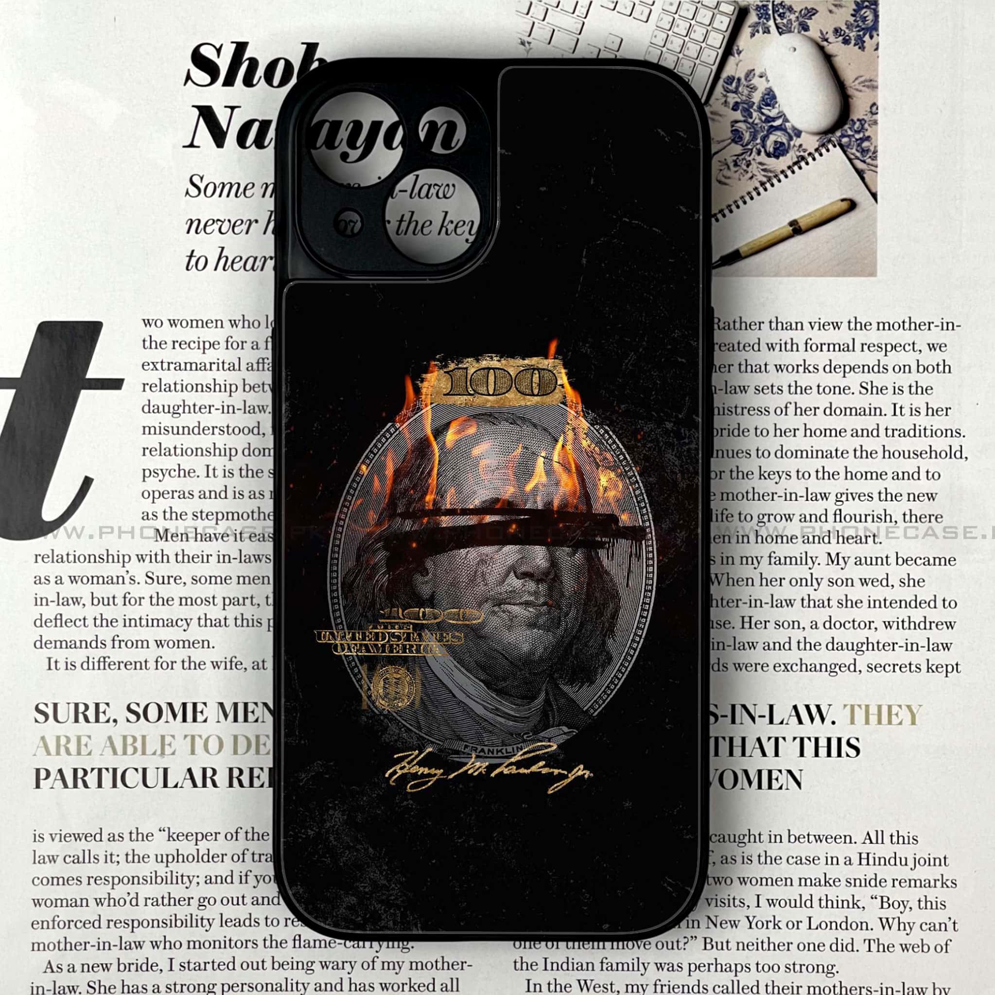 iPhone 14 - Dollar Series - Premium Metal Printed soft Bumper shock Proof Case