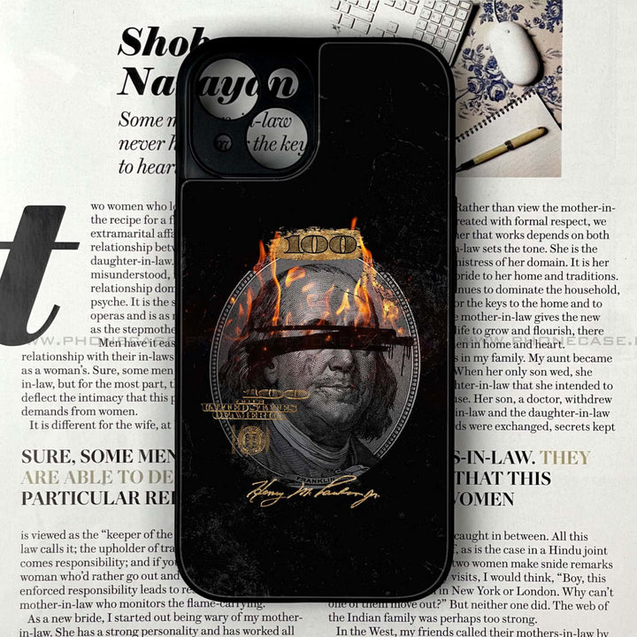 iPhone 13  - Dollar Design 10 - Premium Metal Printed soft Bumper shock Proof Case CS-8984