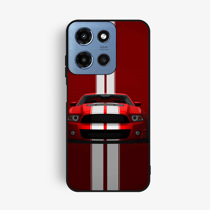 Motorola G Power 2025 - Muscle Racing Car - Premium Metal Printed Soft Bumper Shock Proof Case