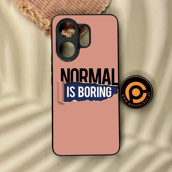 Vivo V60 - Normal Is Boring Design - Premium Metal Printed Soft Bumper Shock Proof Case