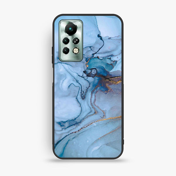 Infinix Note 11 Pro - Blue Marble Design 1 - Premium Metal Printed Soft Bumper Shock Proof Case
