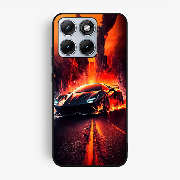 Motorola Edge 70 Fusion - Racing Design 1 - Premium Metal Printed Soft Bumper Shock Proof Case
