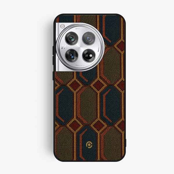 Oneplus 12 - Classic Weave Design 7 - Premium Metal Printed Soft Bumper Shock Proof Case