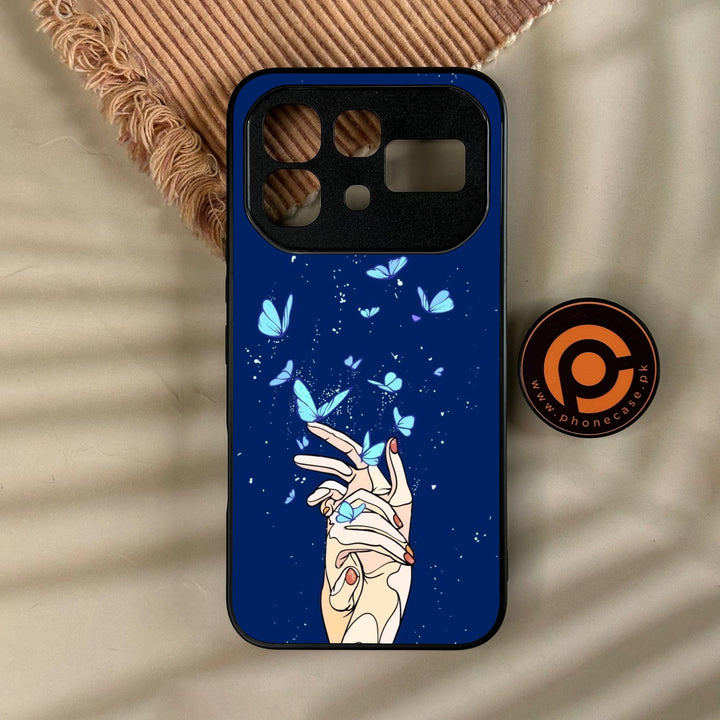Infinix Note 60 - Butterflies Design 2 - Premium Metal Printed Soft Bumper Shock Proof Case