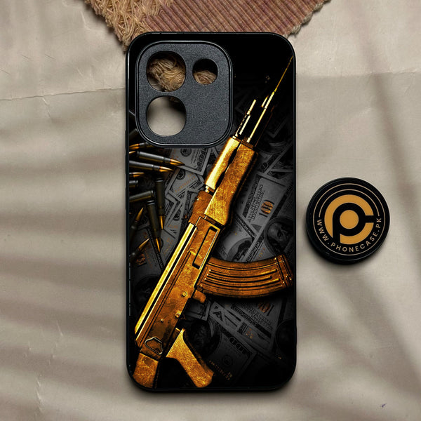 Vivo V80 Lite 5g - Dollar Design 6 - Premium Metal Printed Soft Bumper Shock Proof Case