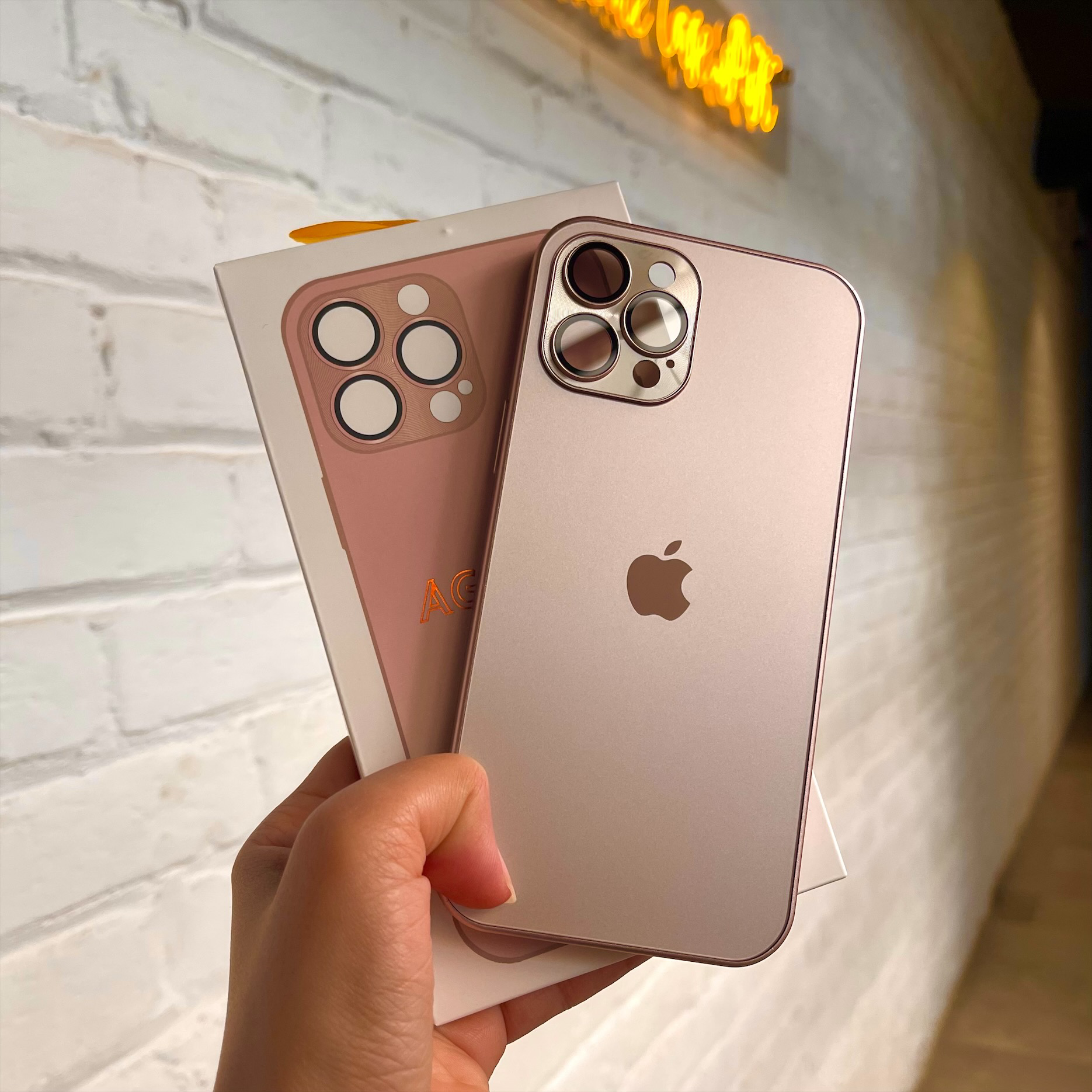 iPhone 14 Pro Max Upgraded 2.0 Original AG Glass case with Apple Logo