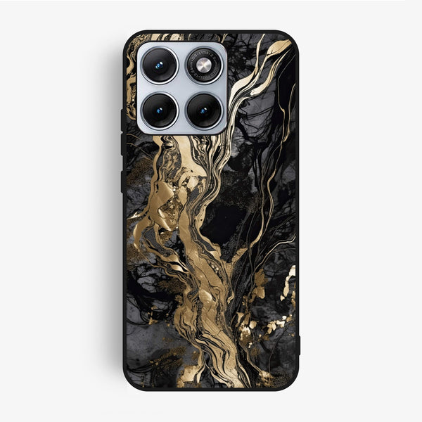 Motorola Edge 70 Fusion - Liquid Marble Design 9 - Premium Metal Printed Soft Bumper Shock Proof Case
