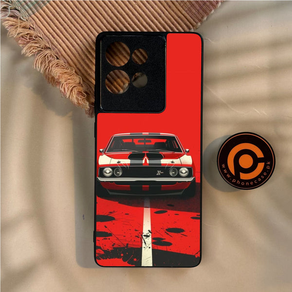 Motorola Edge 50 - Classic Racer Vibes - Premium Metal Printed Soft Bumper Shock Proof Case